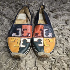 Tory Burch logo patchwork Multicolored espadrilles size 7